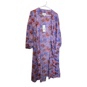 Cleobella Purple and Pink Floral Blouse